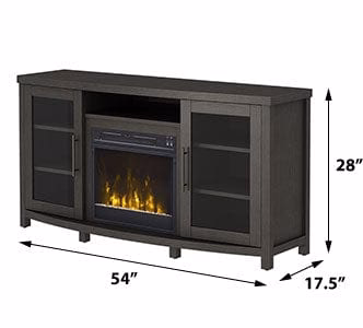 Archer Electric Fireplace Media Console in Tifton Oak