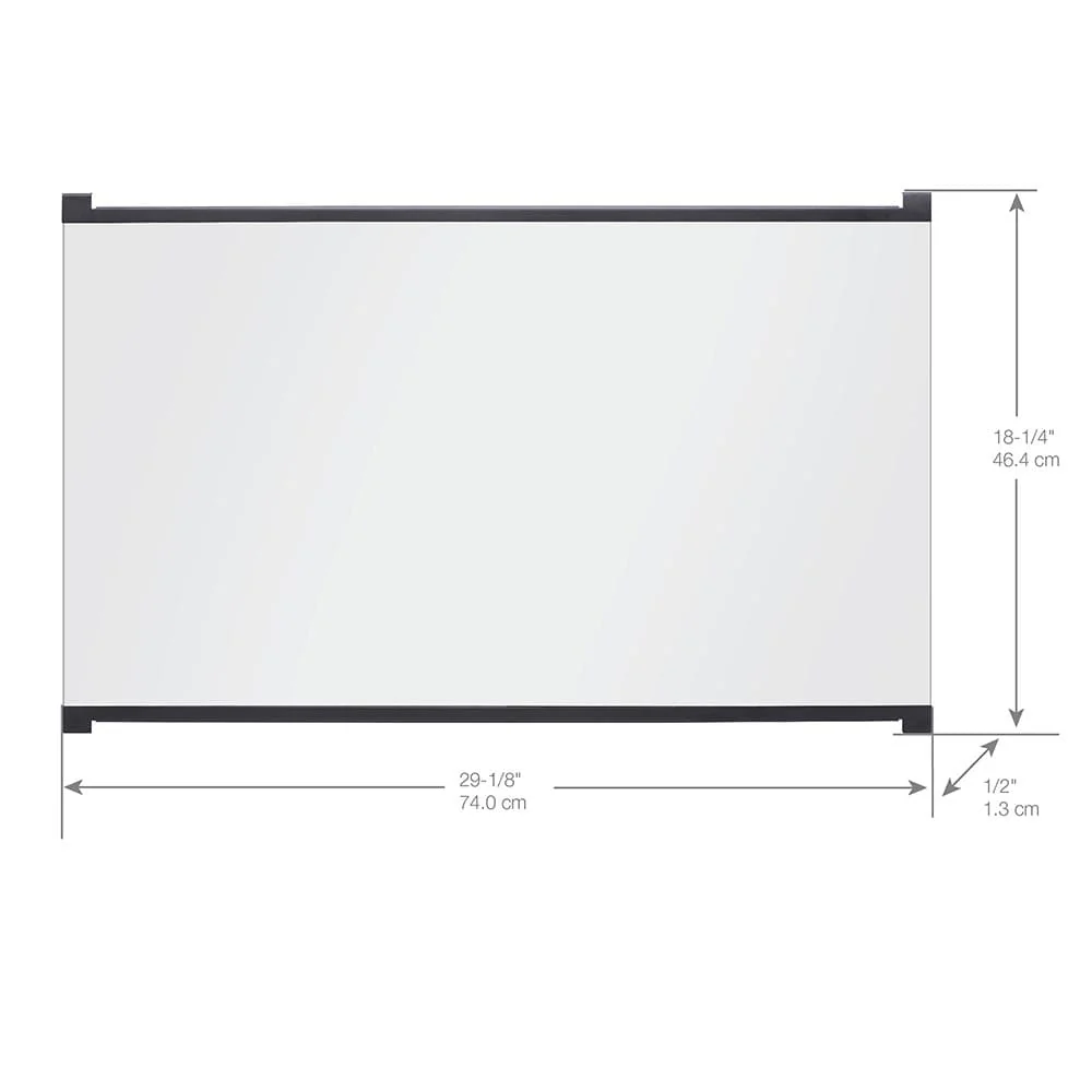 Dimplex Single Pane Glass Door Front for 33-in Built-In Fireplace- BFGLASS33BLK