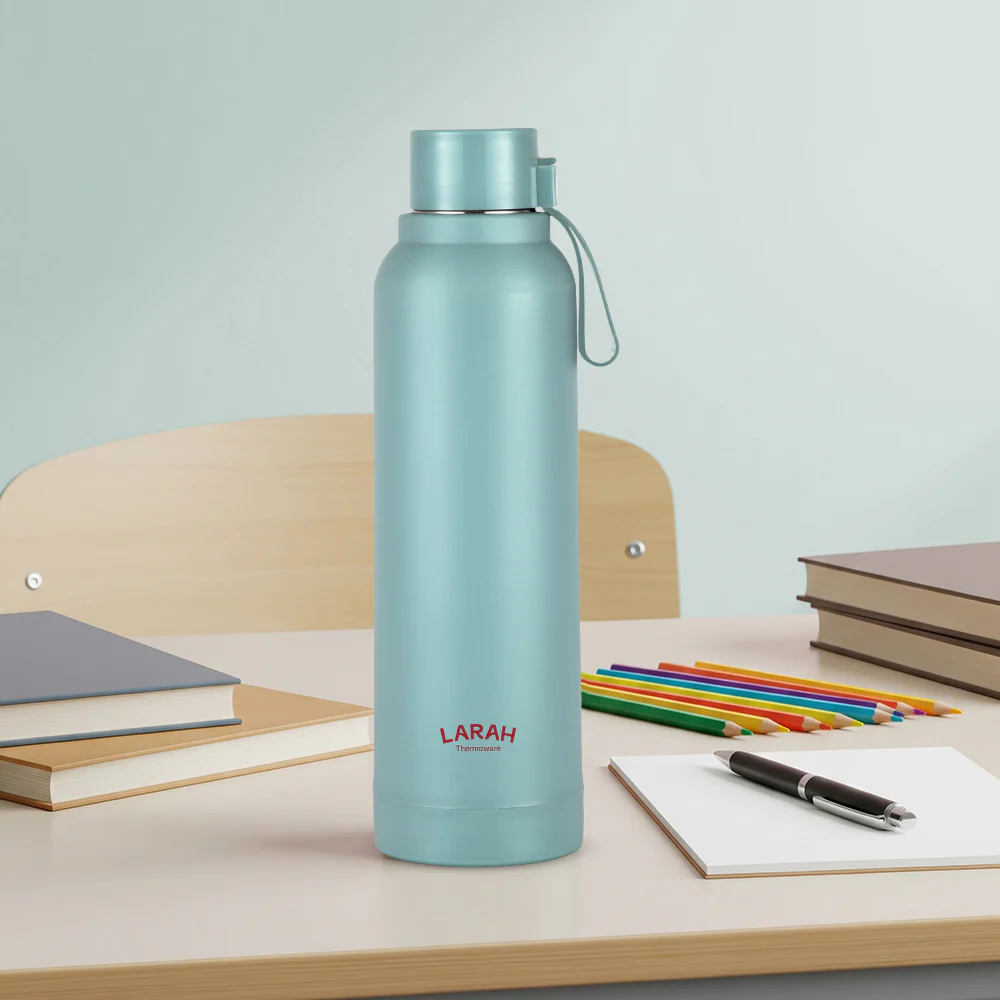 Larah Orbit Round PU Thermoware Bottle, 700 ml, Mint