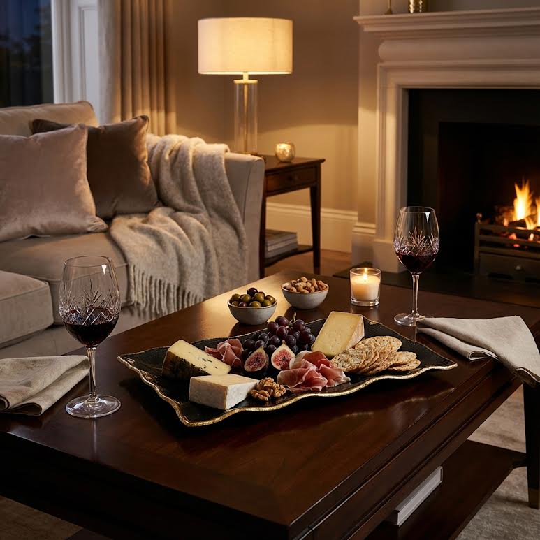 36.5 x 21cm Rectangular Platter Black