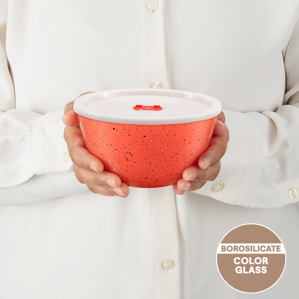 Colors Kube Pink Bowl with Lid