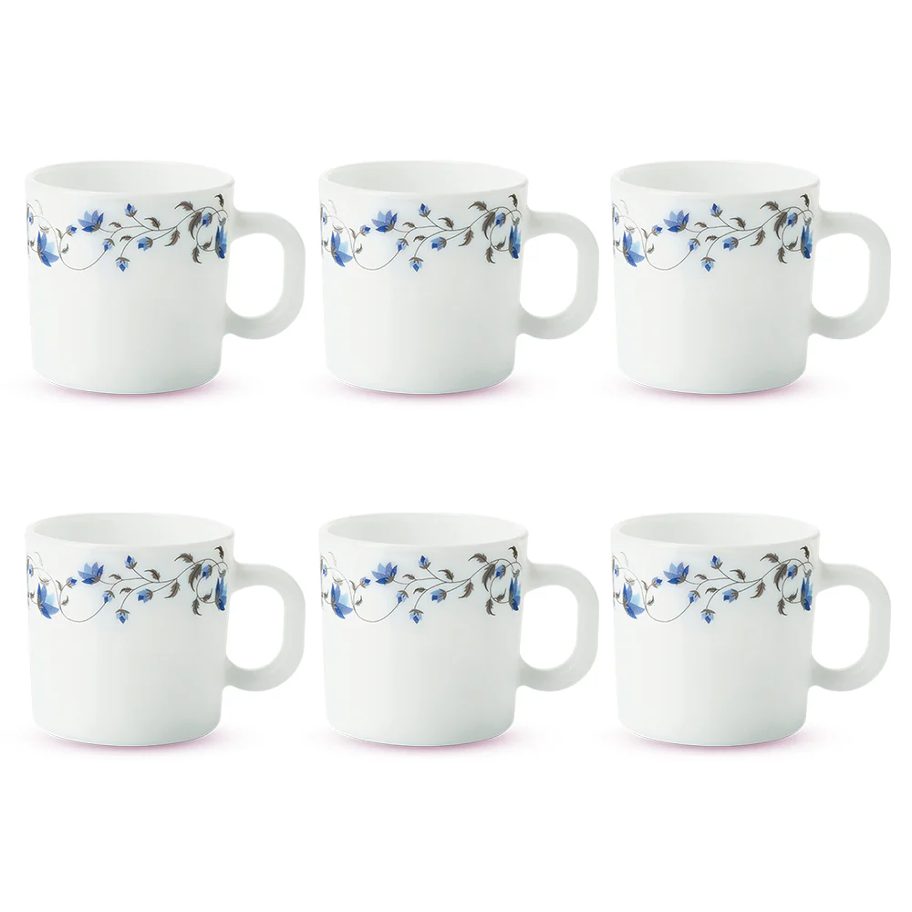 Larah by Borosil Helena Mug Set, 100ml x 6