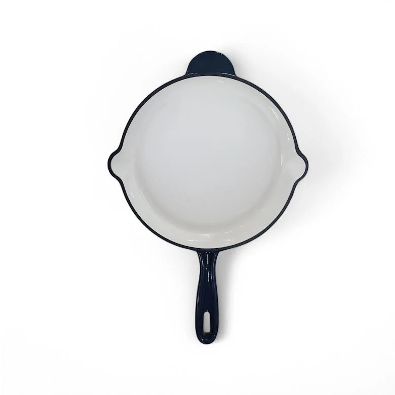 Aqua Enamel Cast Iron Fry Pan Grey