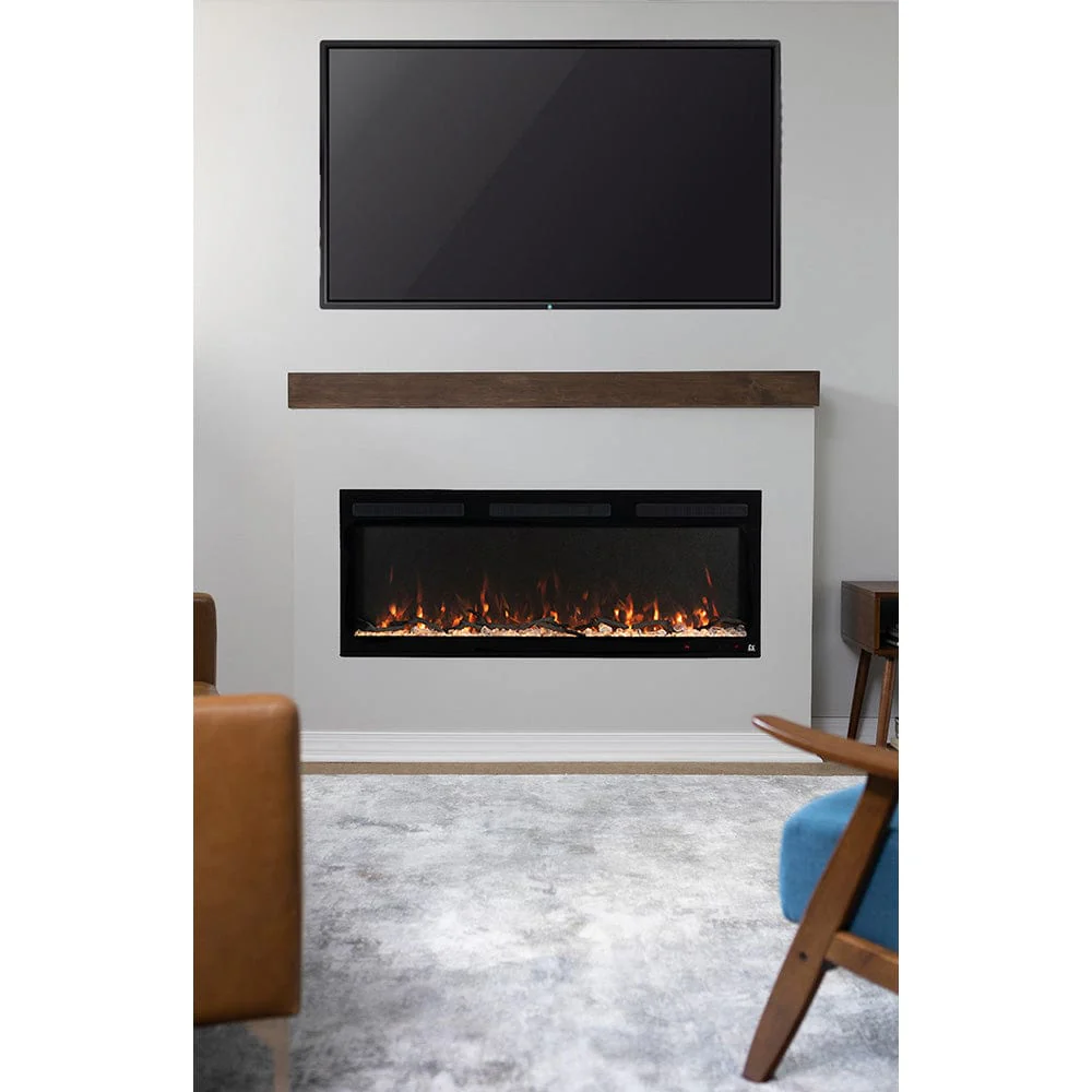 Sideline Fury 65 Inch Slim-Depth Recessed Smart Electric Fireplace 80056