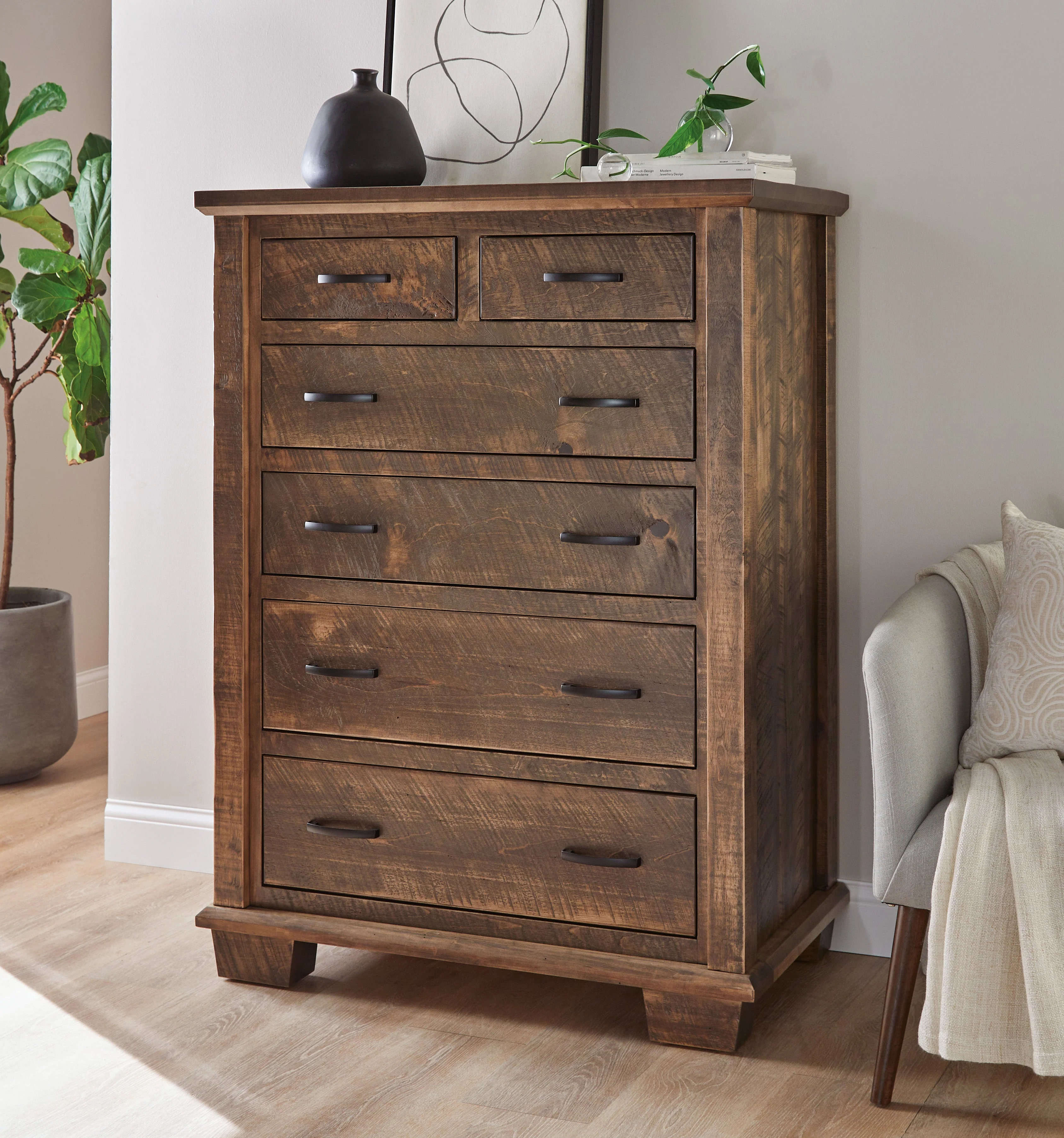 Amish Burlington Six Drawer Chest