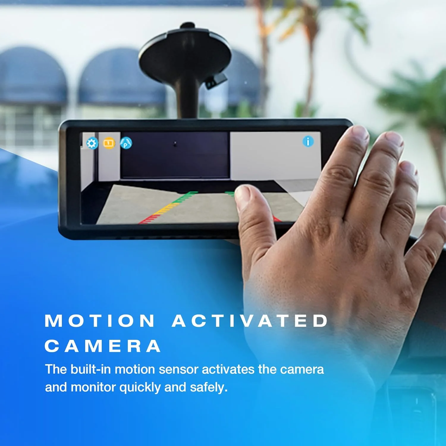 Solar-Powered Wireless Backup Camera with 6.8