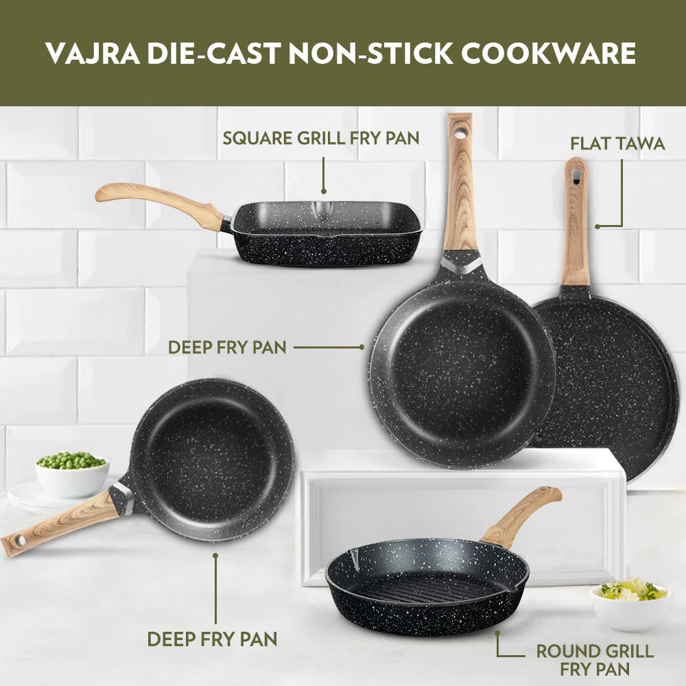 Borosil Vajra Nonstick Flat Tawa, 30 cm