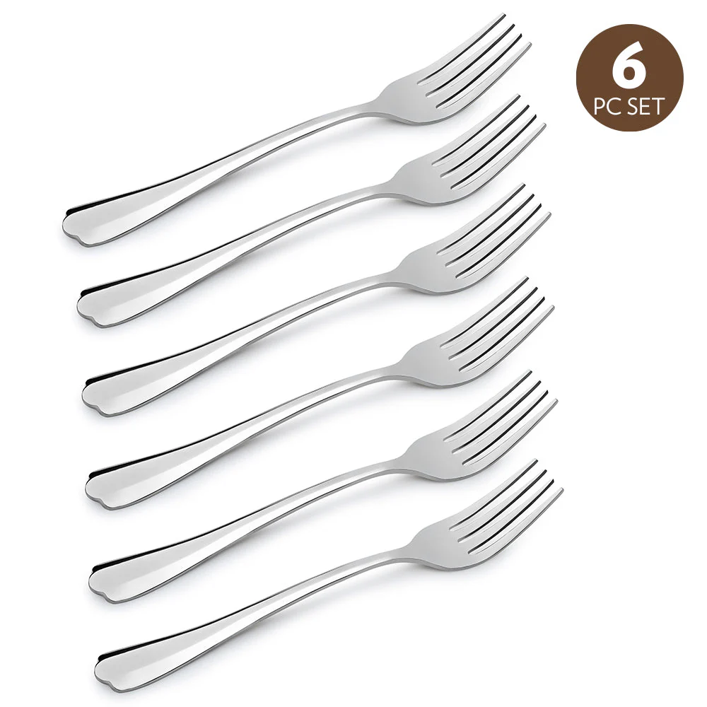 Borosil Eva Dinner Fork, Set of 6-18 cm