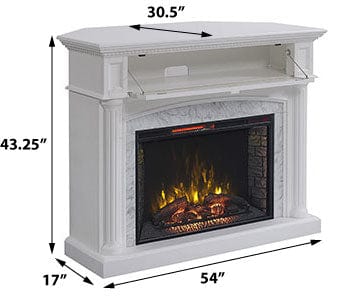 Catelyn Infrared Electric Fireplace TV Stand in White
