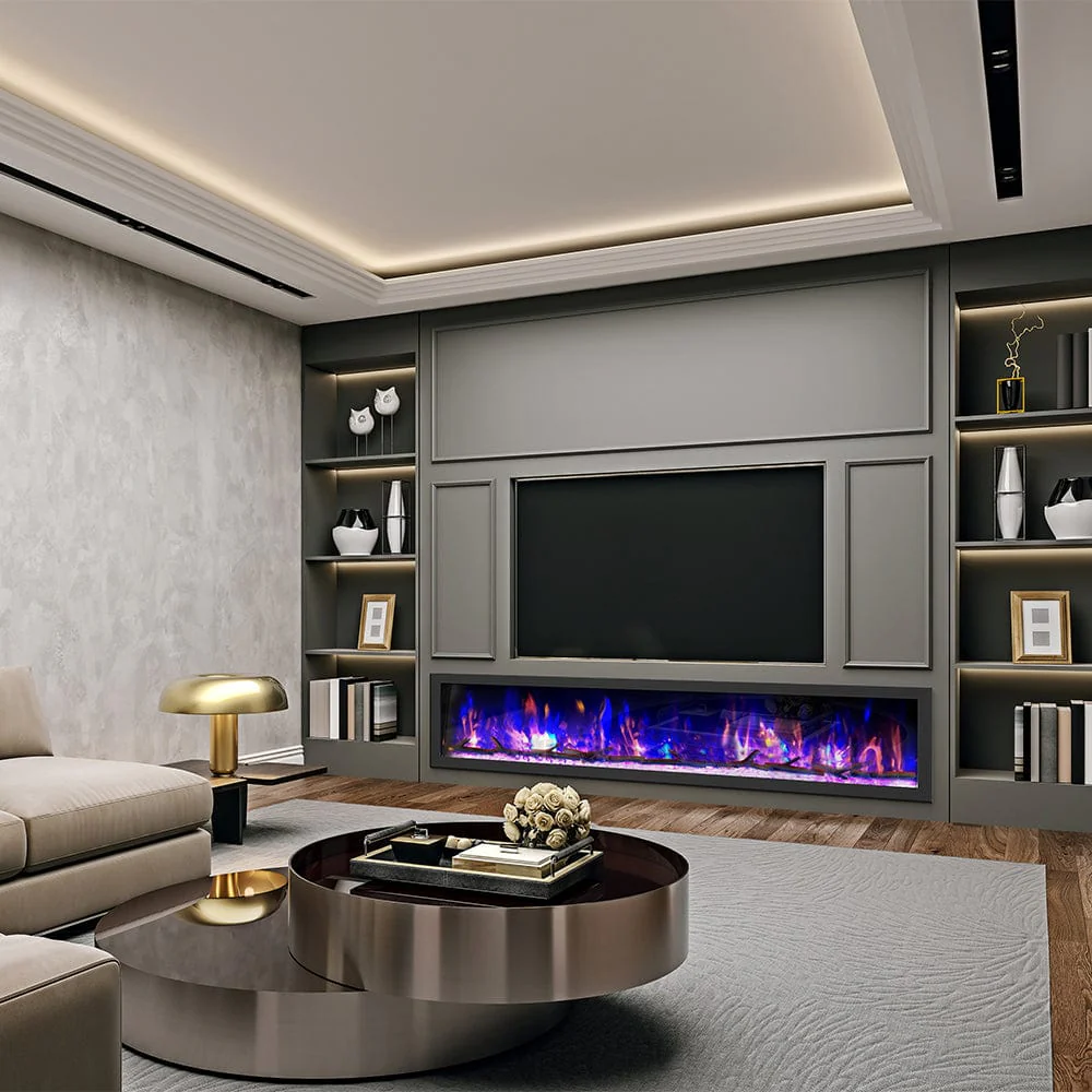 Dynasty 82-in Cascade Linear Electric Fireplace