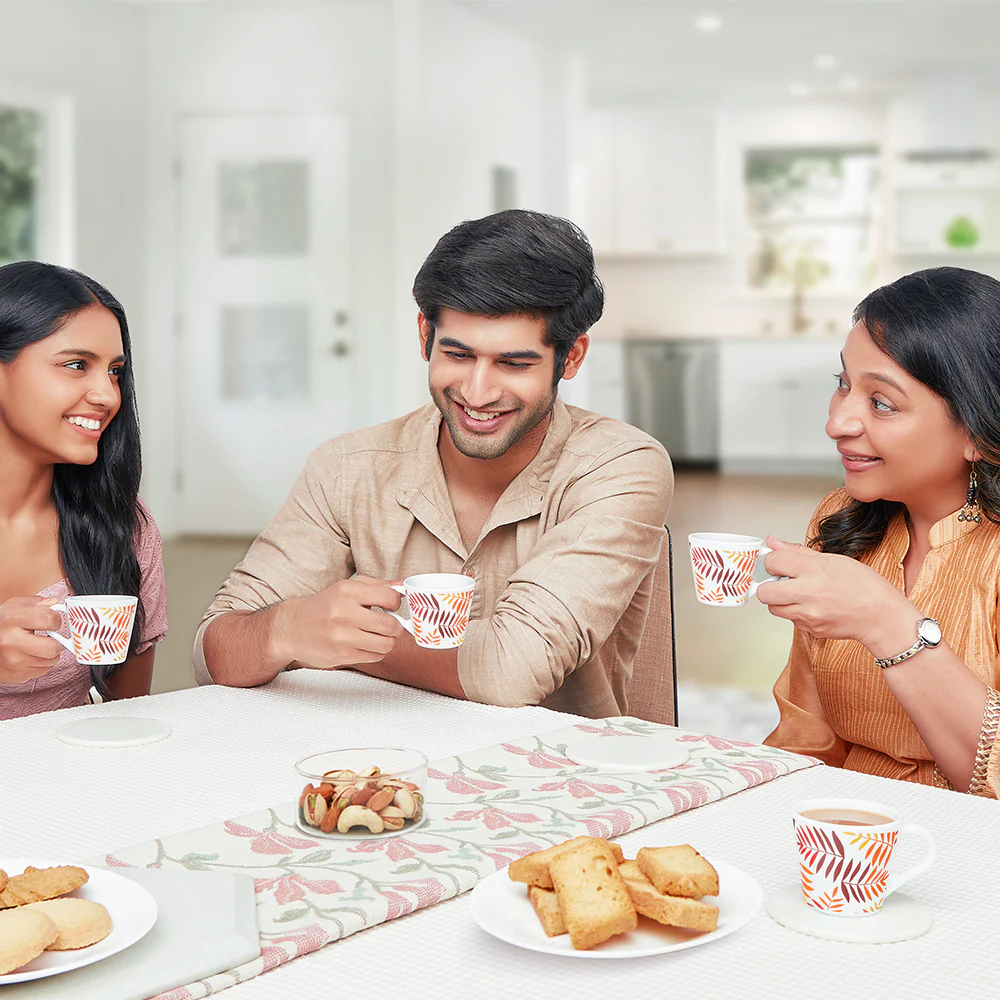 Larah by Borosil Novelty Costa Mug Set, 110ml x 6