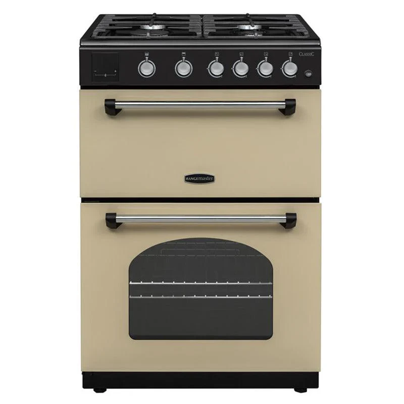 Rangemaster Classic 60cm All Gas Cooker - Cream & Chrome | CLA60NGFCR/C