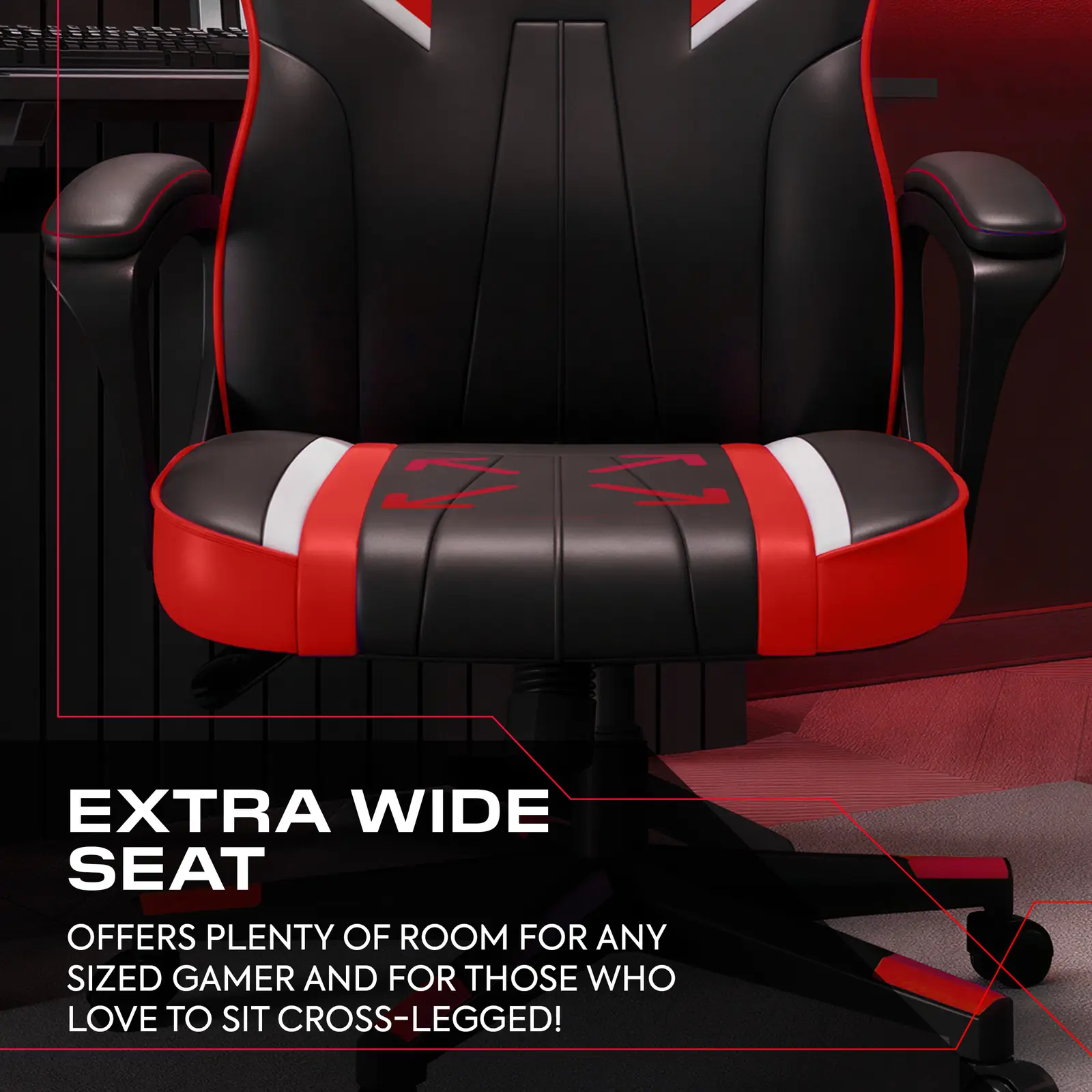 Tempest Ergonomic PC Office Gaming Chair - Red