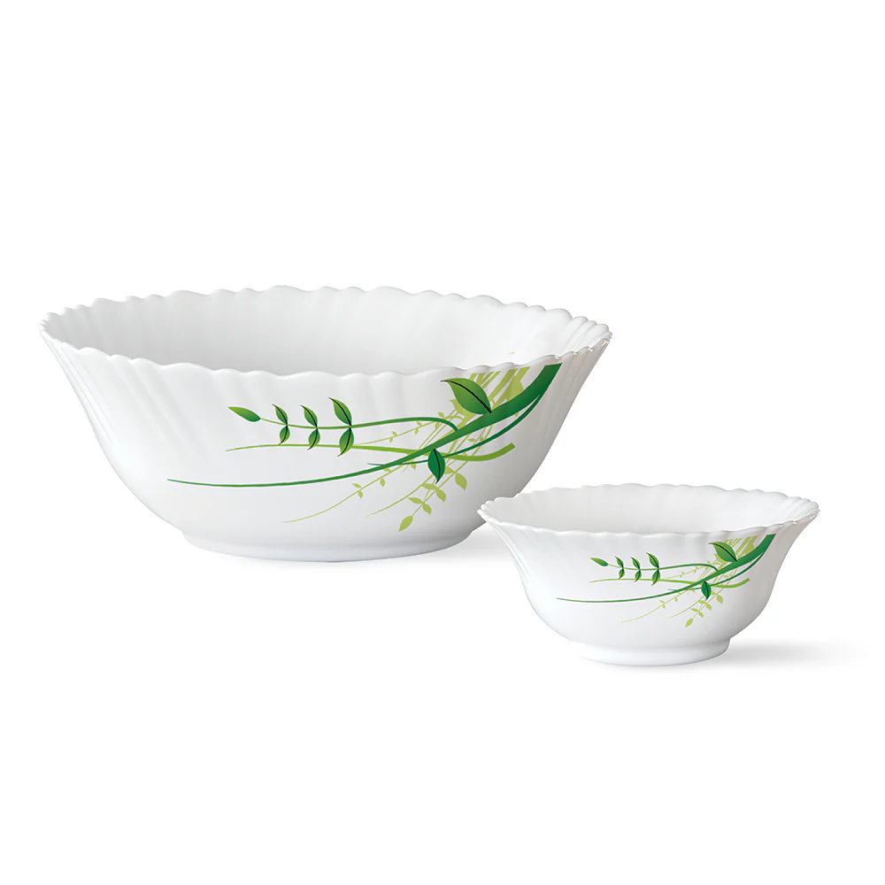 Larah by Borosil Green Herbs Pudding Set, 5 pc