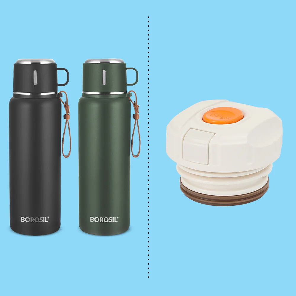 Spare Lid for Cruise, Black/Green, 900 ml