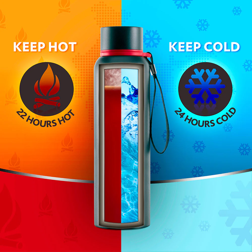 Borosil Trek Black Personalise, 700ml