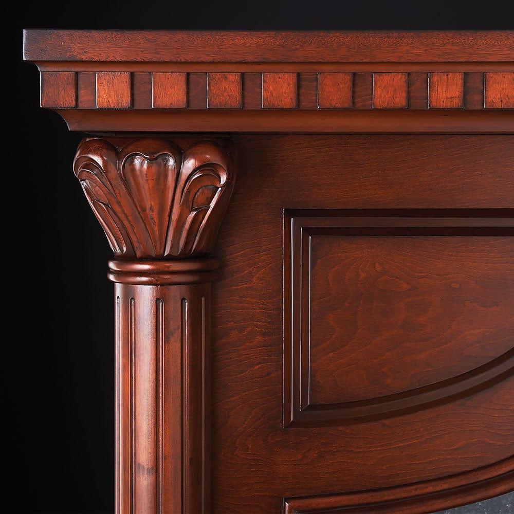 Aden Electric Fireplace Mantel Package in Cherry