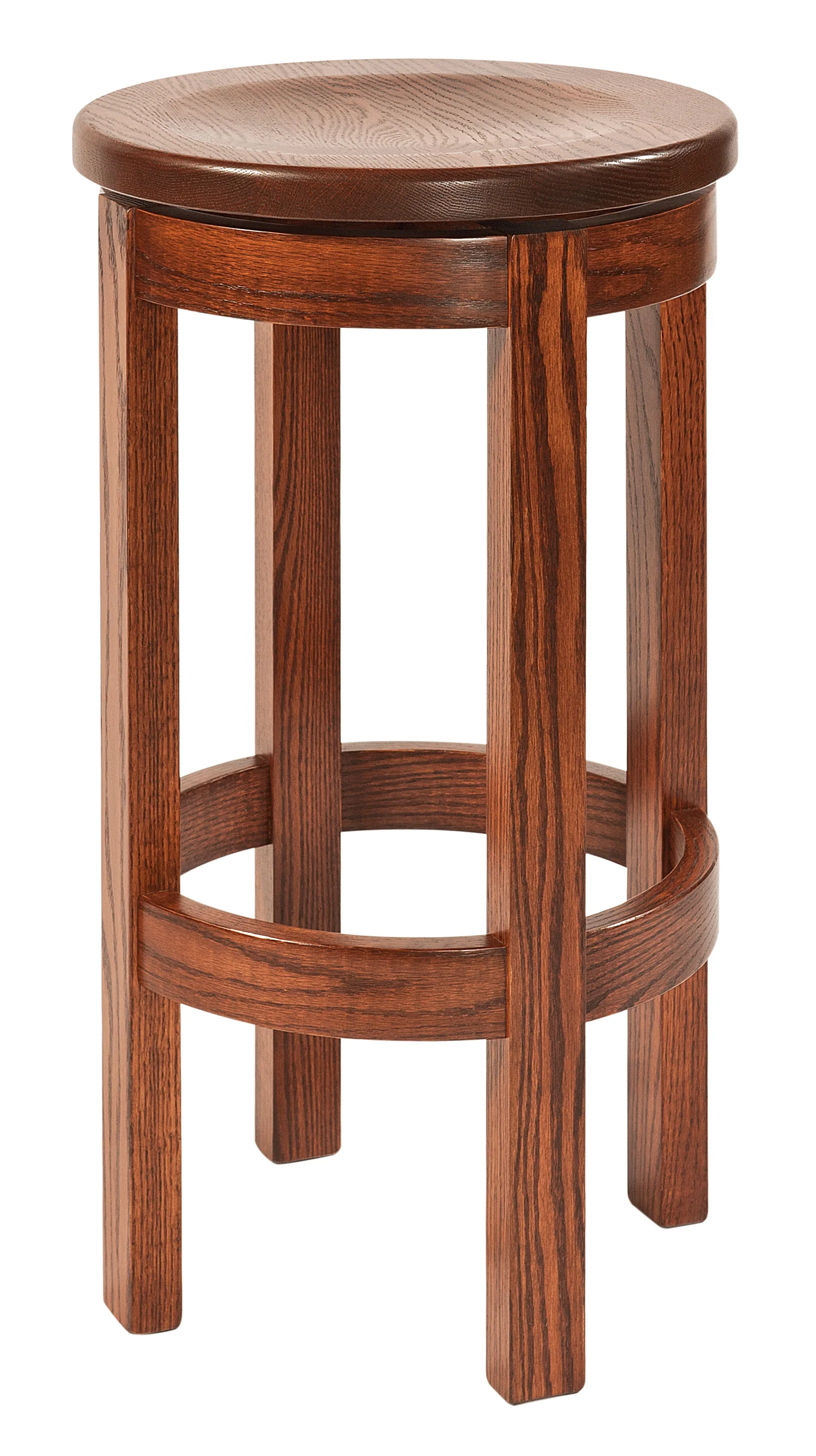 Amish Barrel Swivel Bar Stool