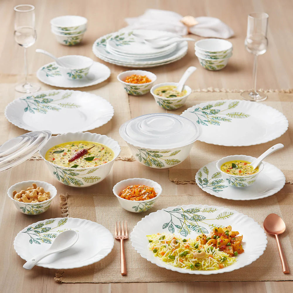 Larah by Borosil, Fauna Dinner Set, 17 pc