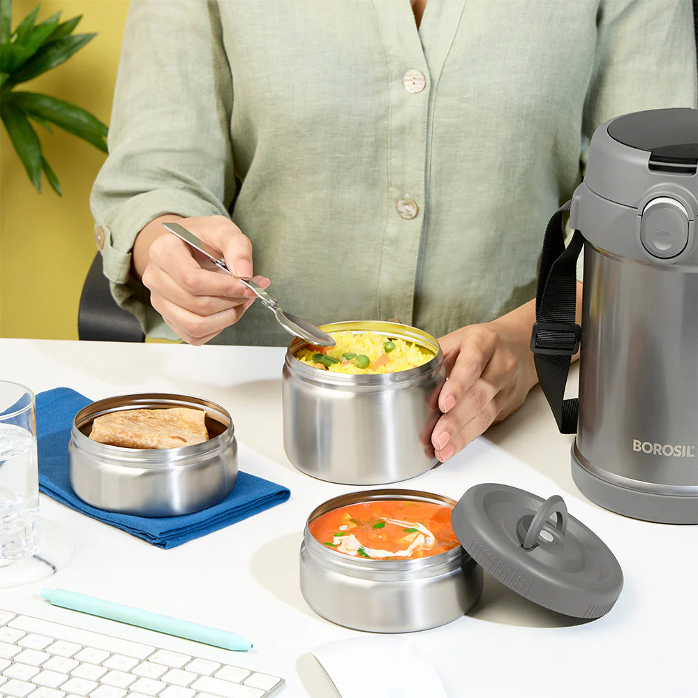 CarryMe Insulated Lunchbox, Set of 3, (320ml x 2+600ml x 1)