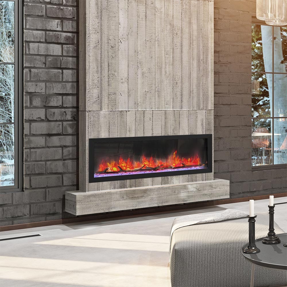 Dynasty 52-in Cascade Linear Electric Fireplace