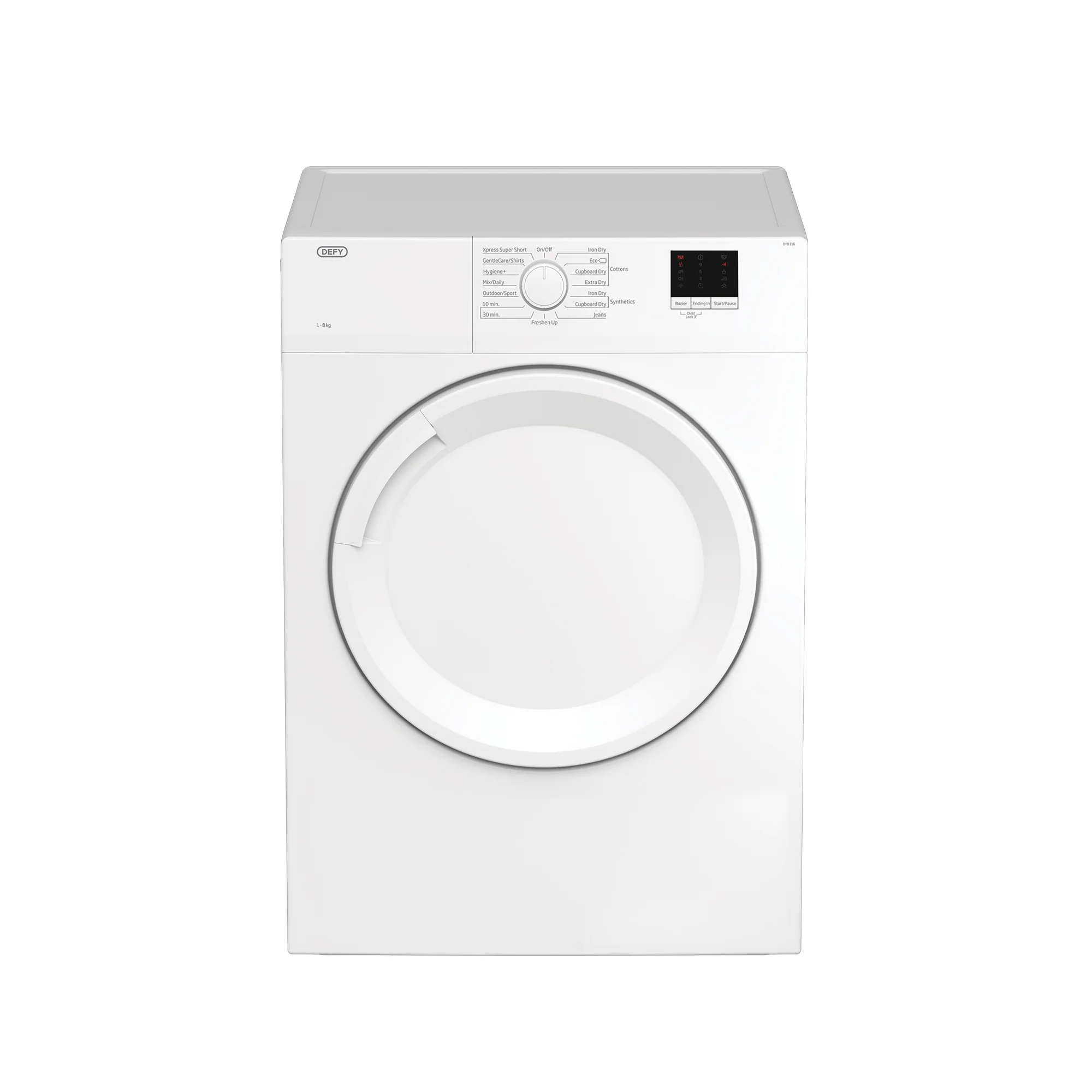 Defy 8Kg Air Vented Dryer White