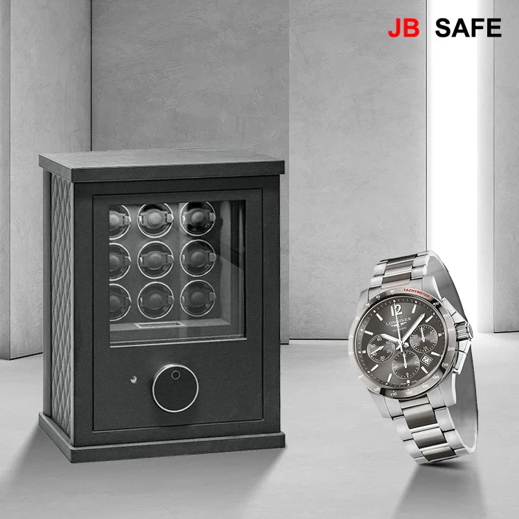 JB Watch Winder & Jewelry Safe 2 Jewelry Drawers & 9 Watch Winders