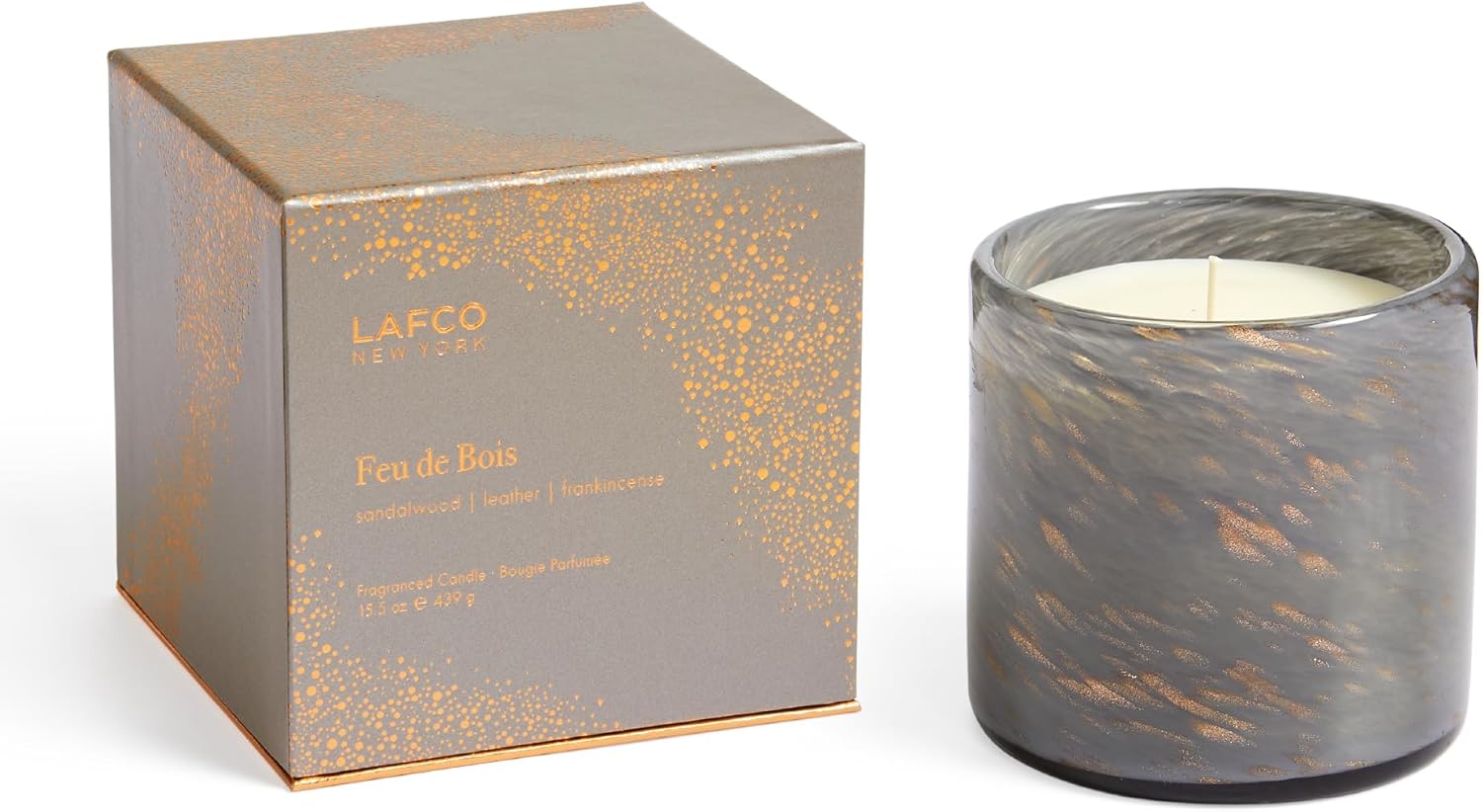 Holiday Candle, 15.5 oz - 90-Hour Burn Time - Reusable, Hand Blown Glass Vessel - Made in The USA