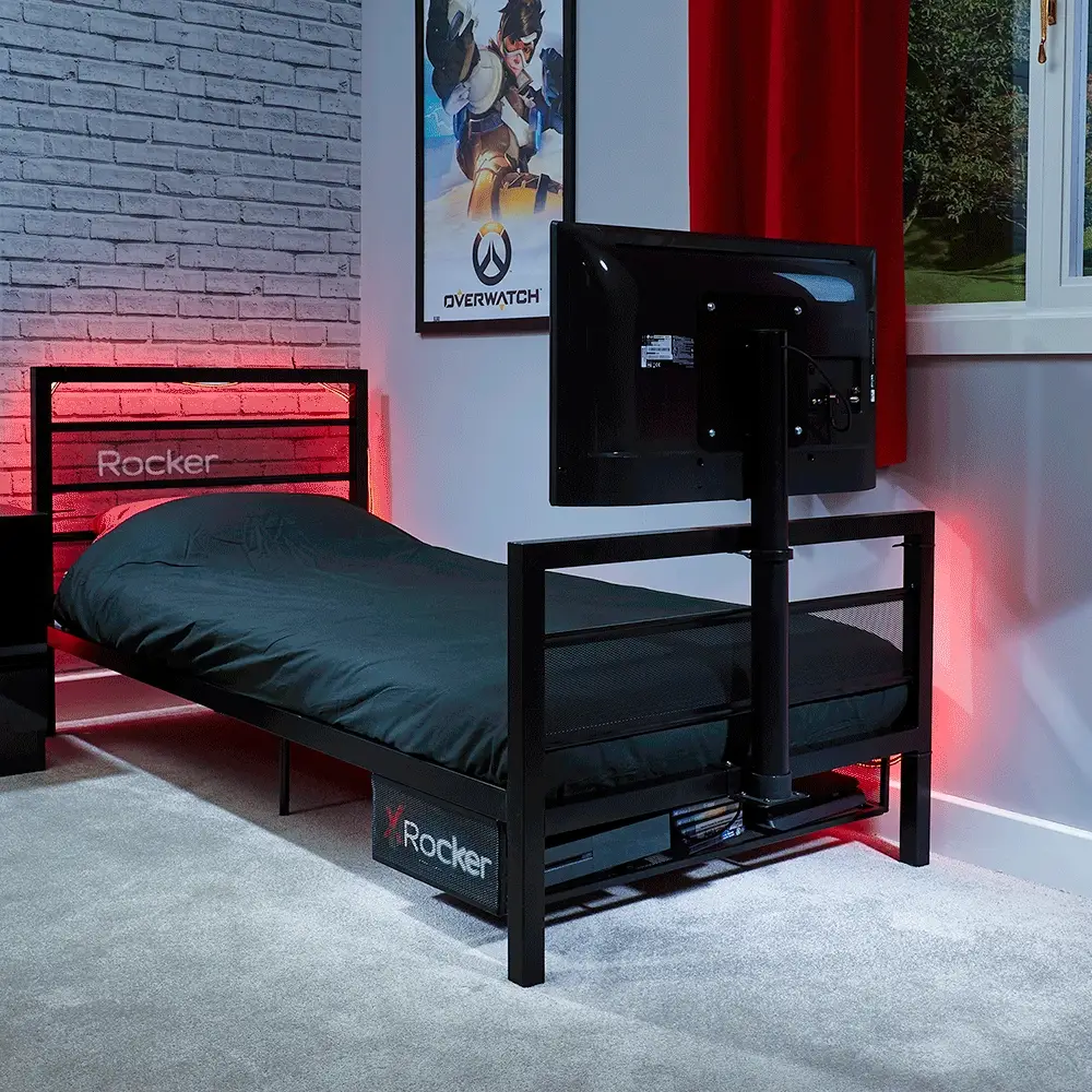 Basecamp Single Gaming TV Bed - Black