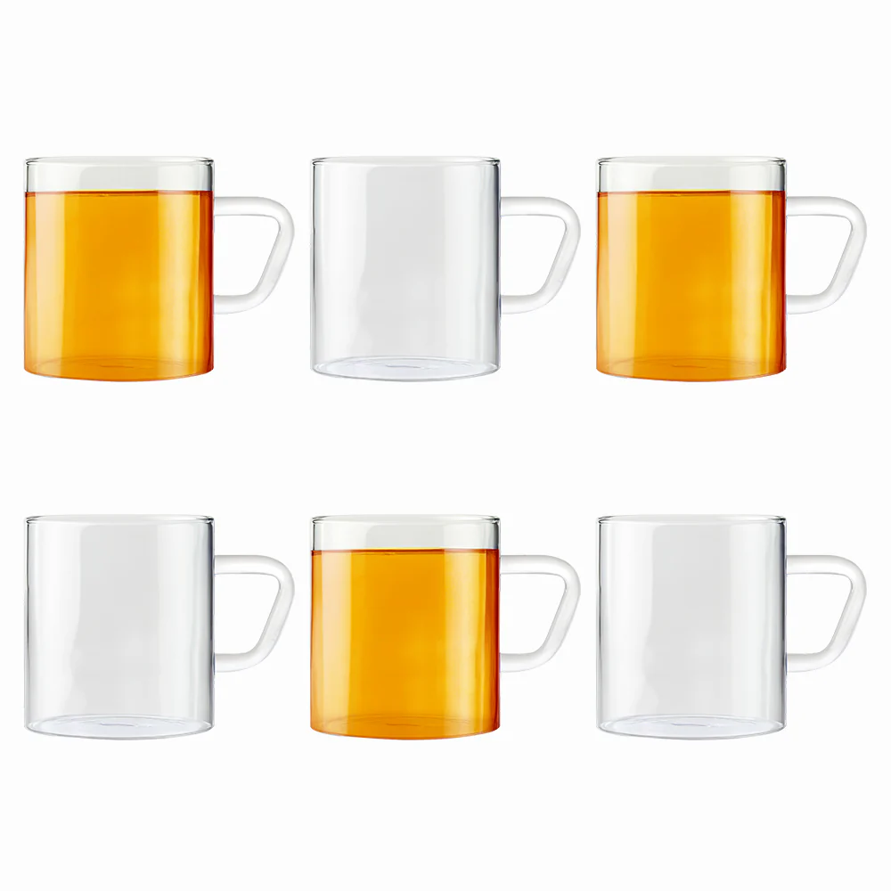 Borosil Vision Classic Mug Set, 190ml x 6
