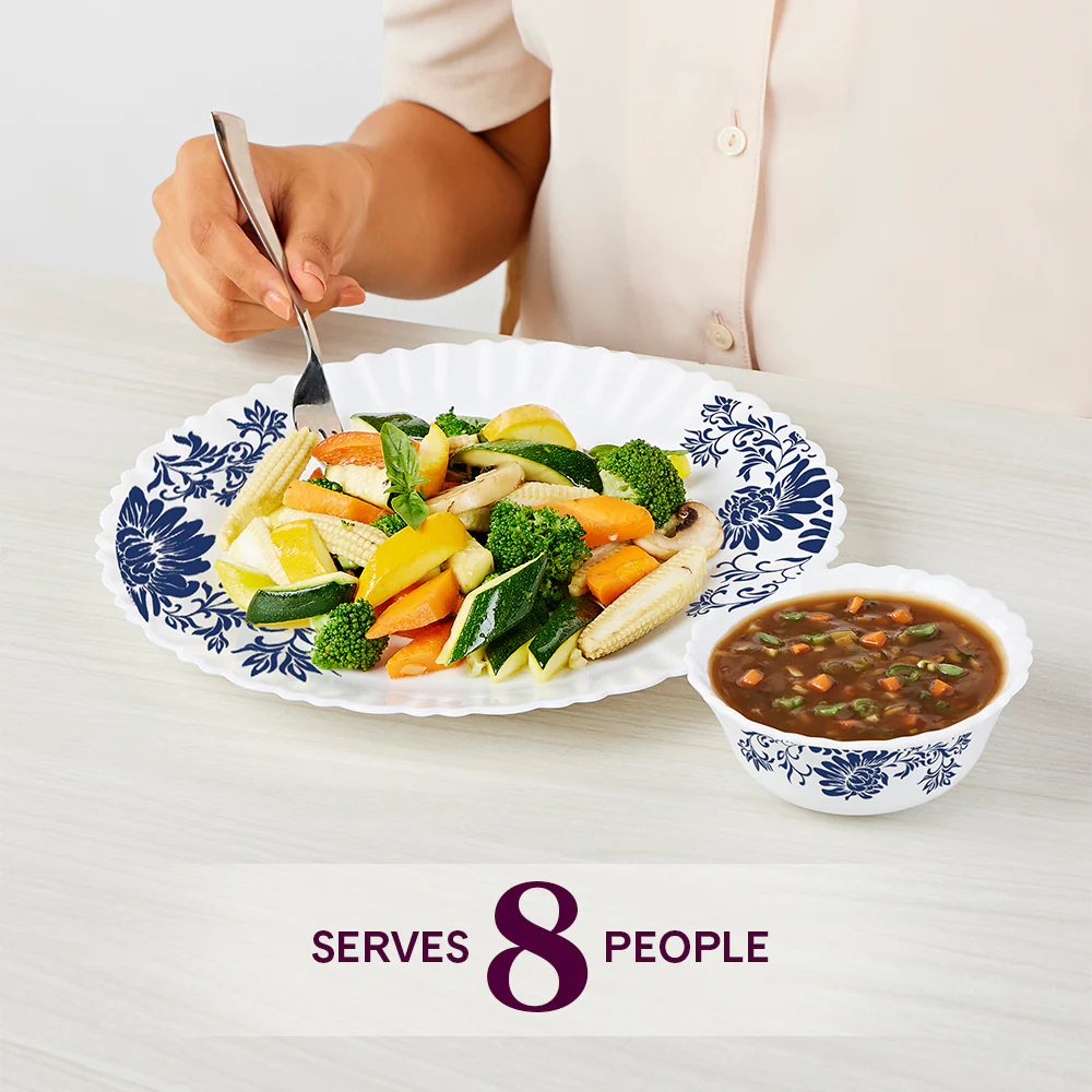 Larah by Borosil Leona 47 pc Dinner Set