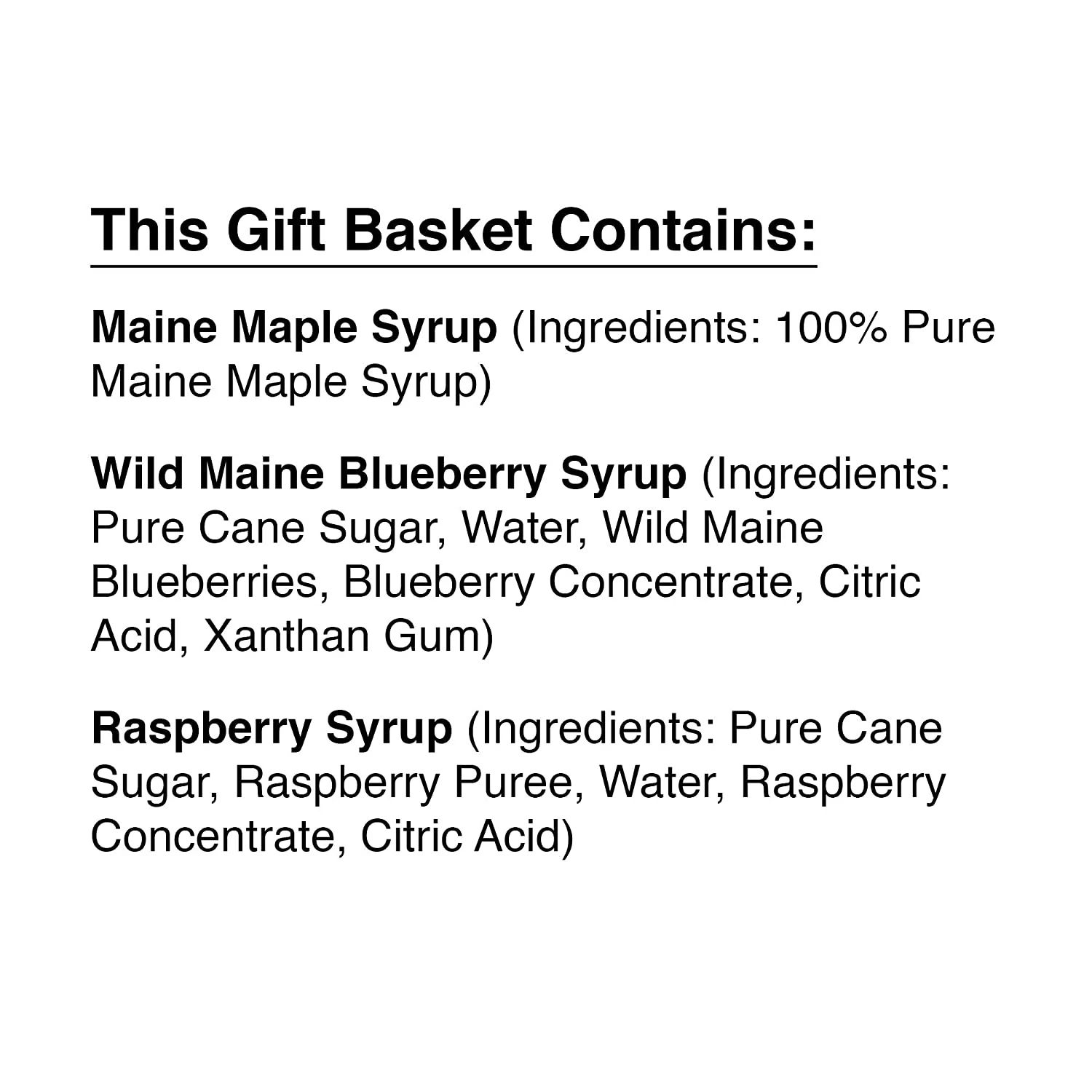 3 Piece Syrup Collection, 250ml each