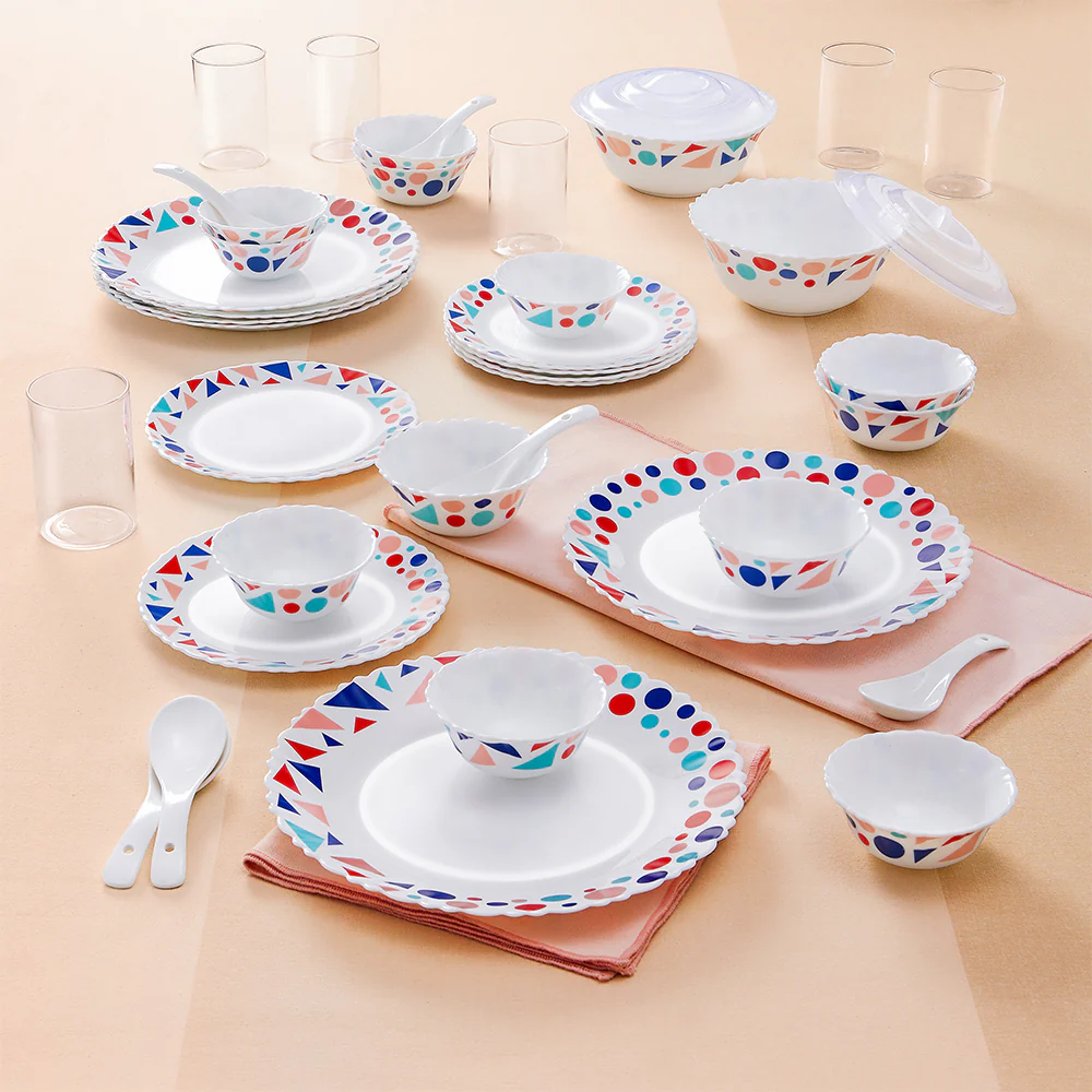 Larah by Borosil Speckle 40 pc Dinner Set