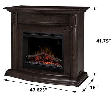 Gwendolyn Electric Fireplace Mantel Package in Espresso