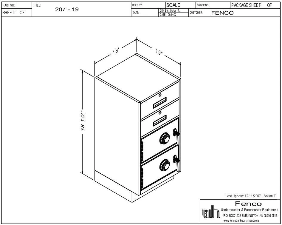 Fenco 207 Goldline Pedestal Unit with 2 Locking Box Drawers and 2 Steel Plate Lockers