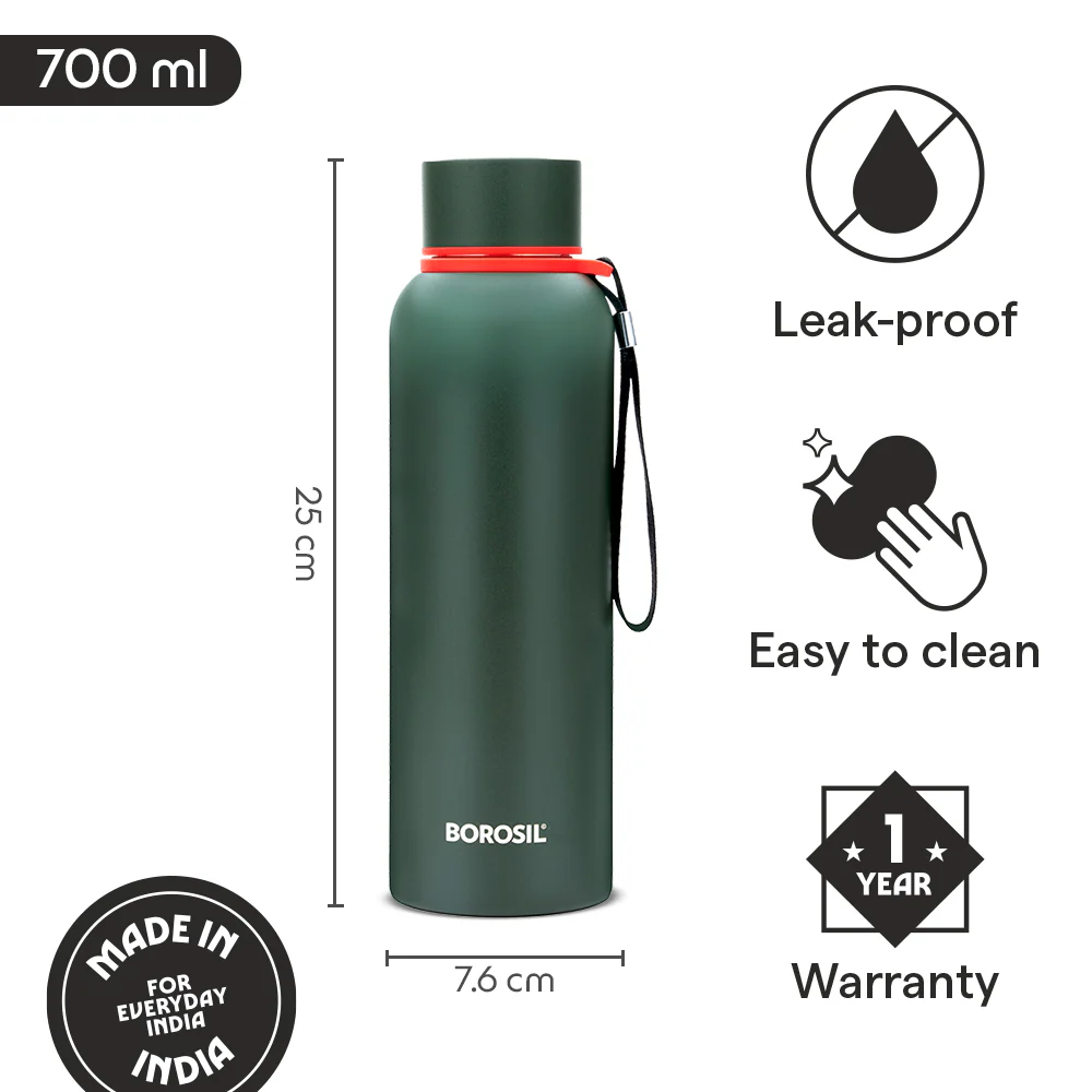 Borosil Trek Green Personalise, 700ml
