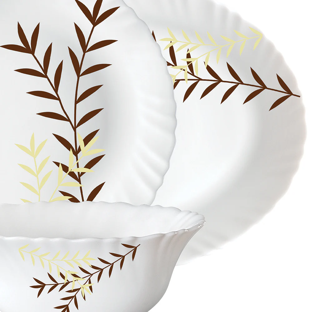 Larah by Borosil Oak Dinner Set, 33 pc