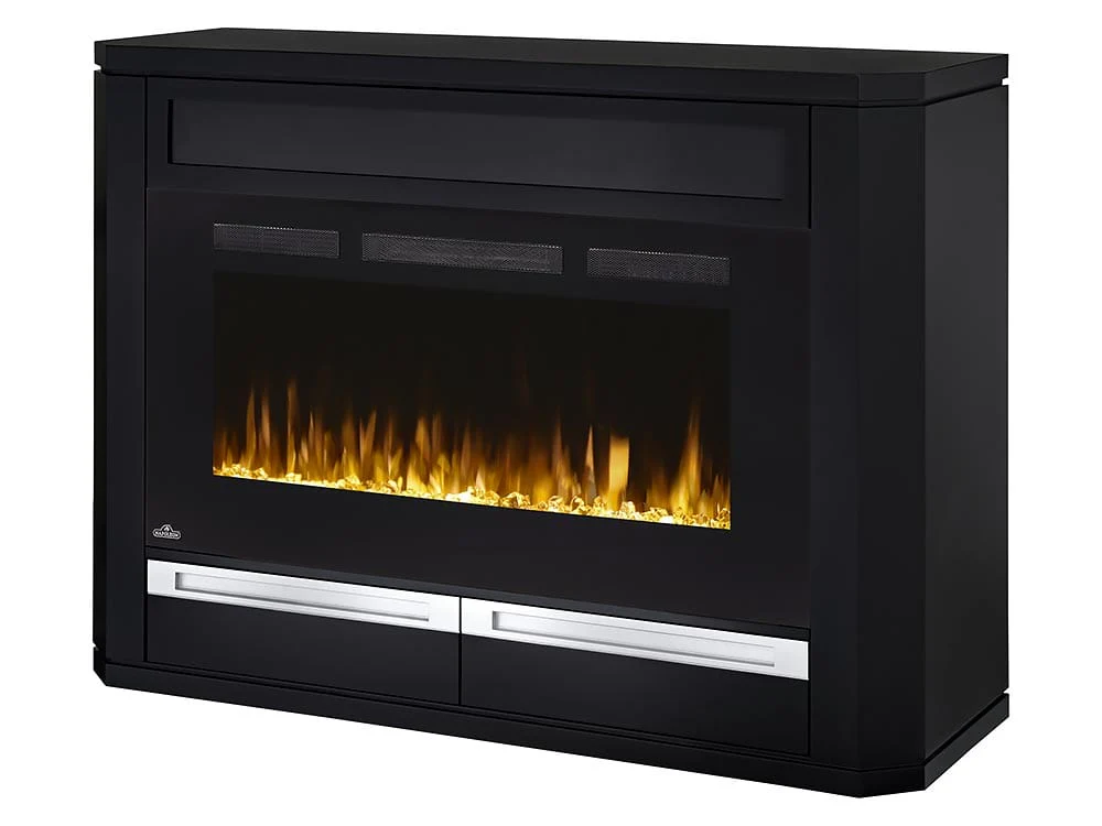 Alanis Electric Fireplace Media Console in Black
