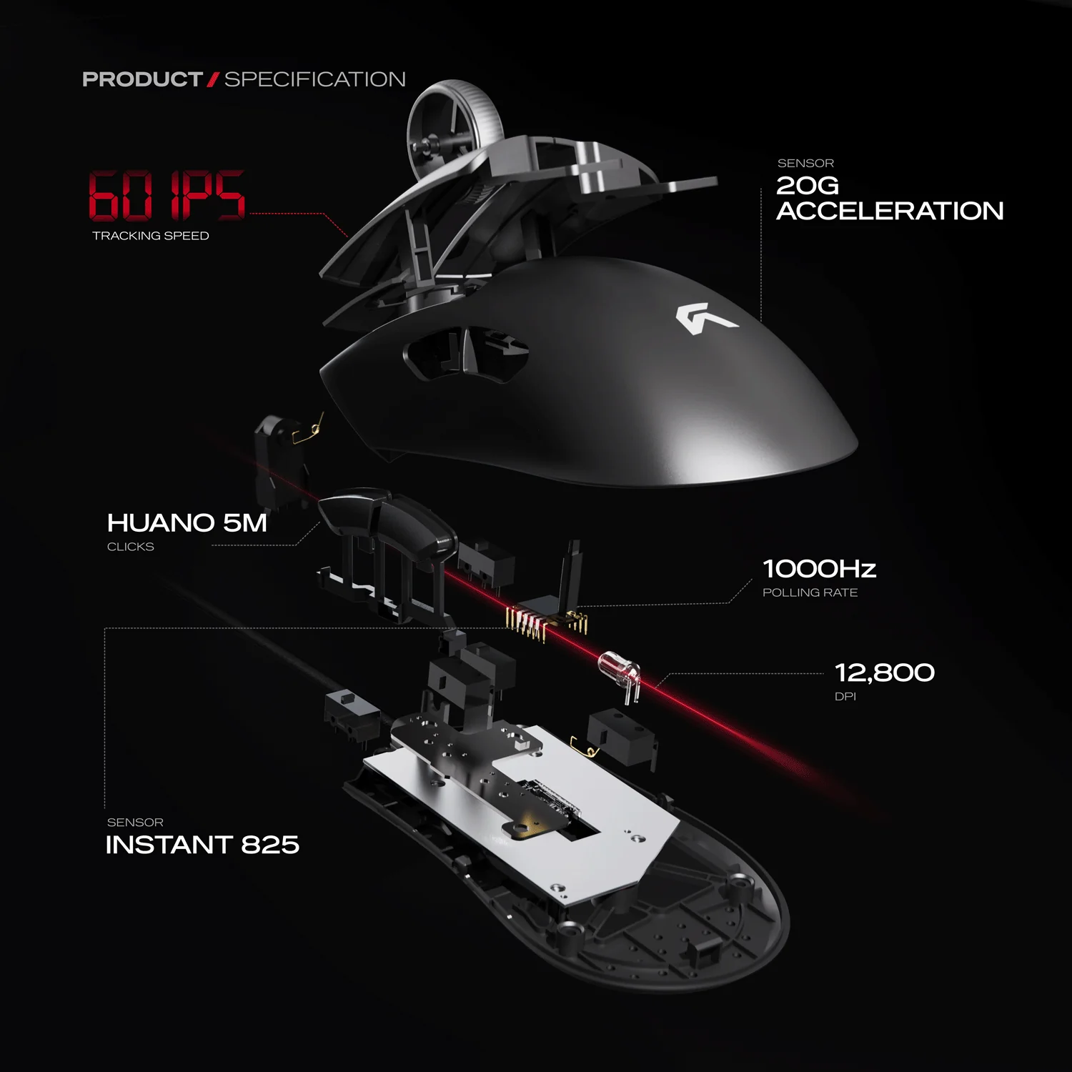 Ghost | 49g Ultra-light Wired Gaming Mouse