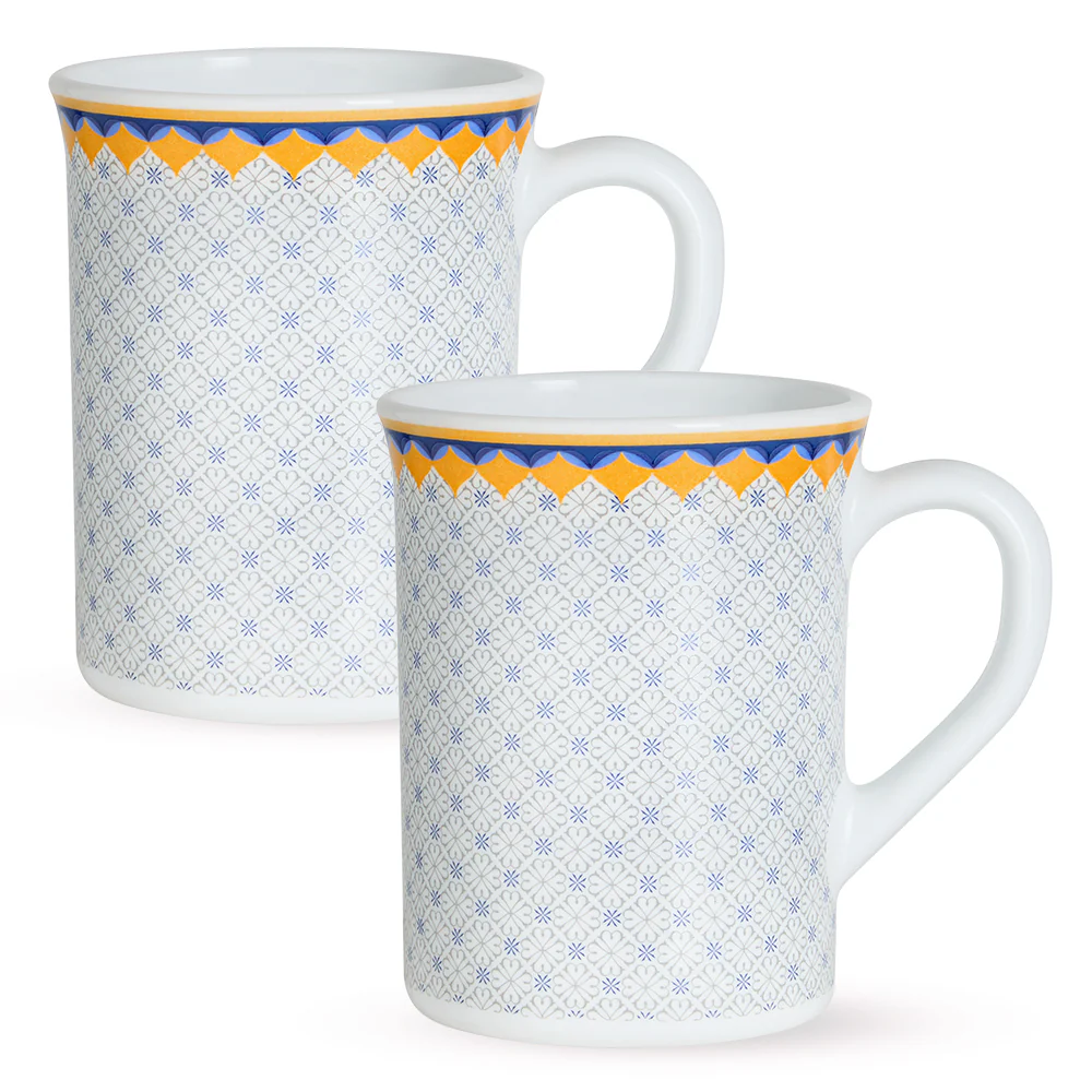 Larah By Borosil Kosmia Mug Set, 350ml x 2