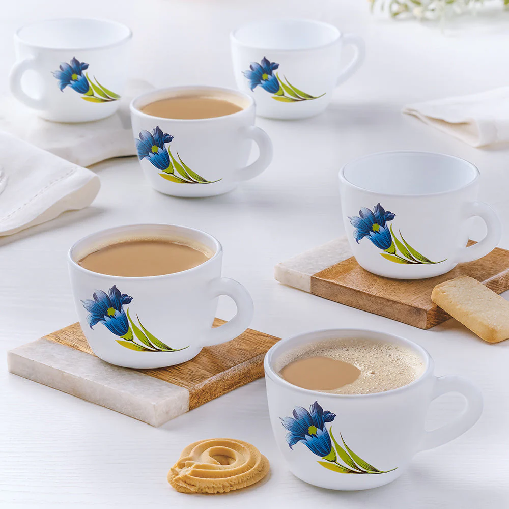 Larah by Borosil Nina Cup Set, 140ml x 6