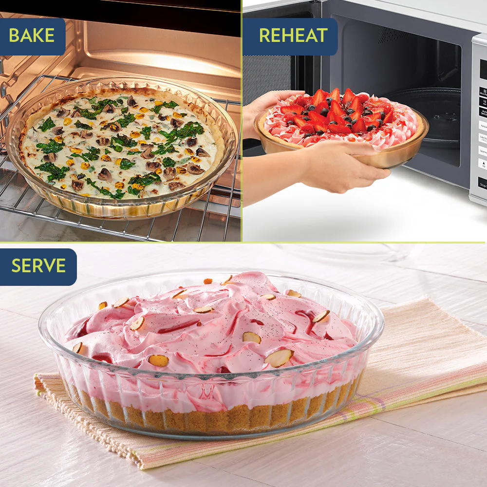 Borosil Fluted Baking Dish, 1.2L