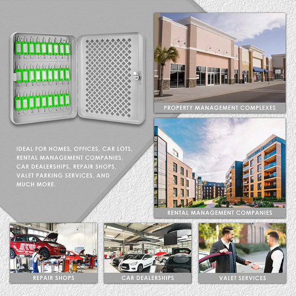 Barska CB13756 27 Capacity Fixed Position Mesh Front Key Cabinet with Key Lock