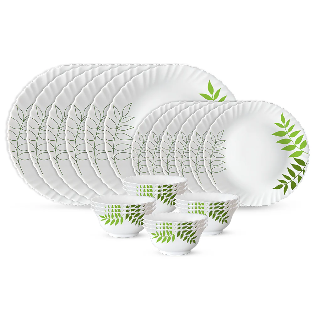 Larah by Borosil, Lush Dinner Set, 24 pc