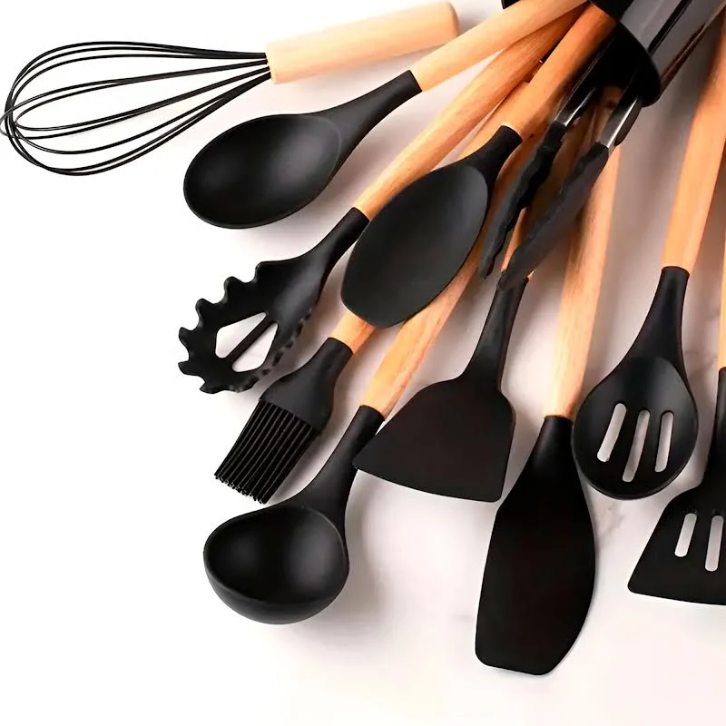 12 Piece Kitchen Utensil Set Black
