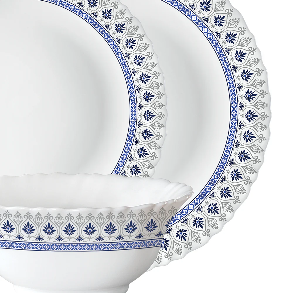 Larah by Borosil Ocean Dinner Set, 12 pc