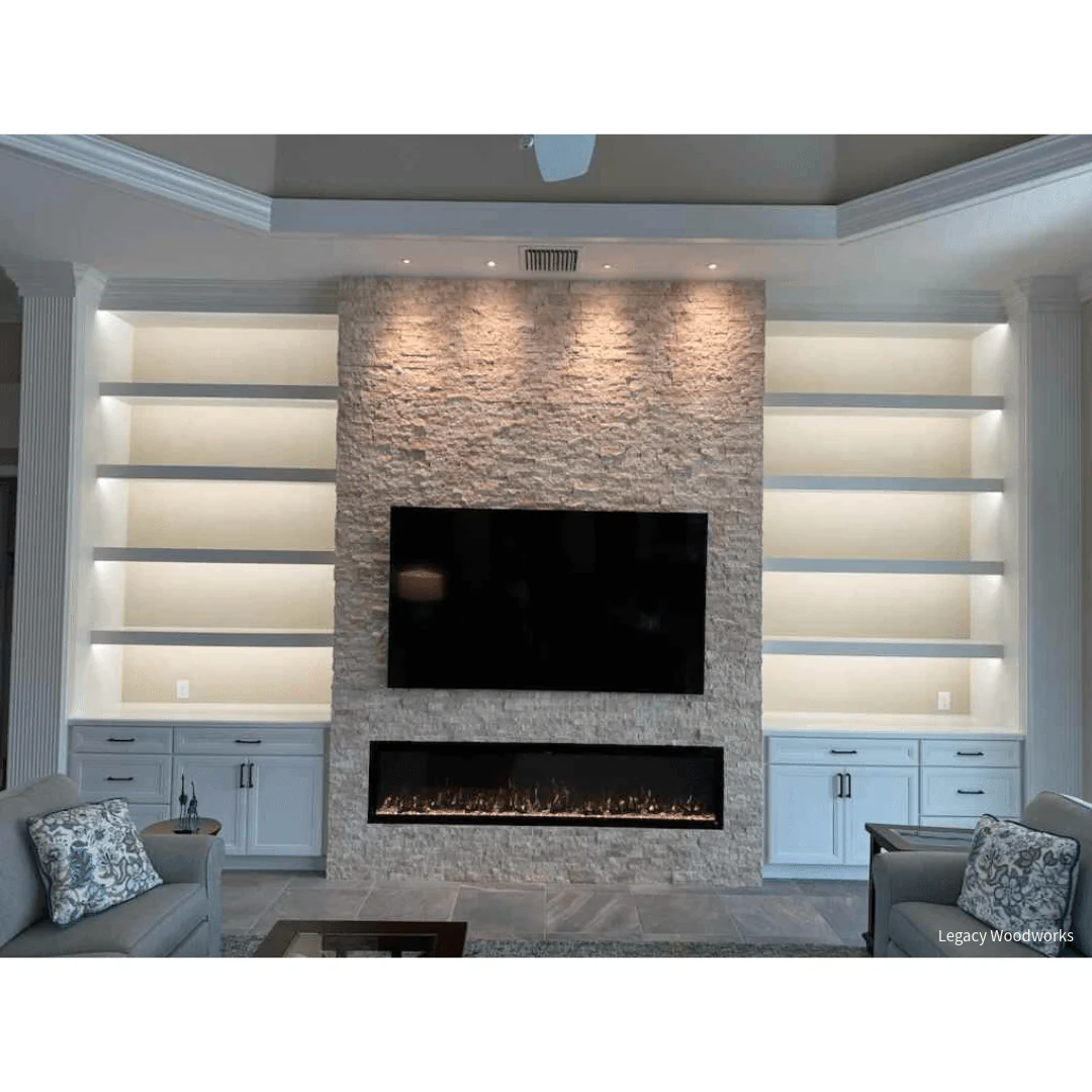 Sideline Elite 72 Inch Recessed Smart Electric Fireplace 80038