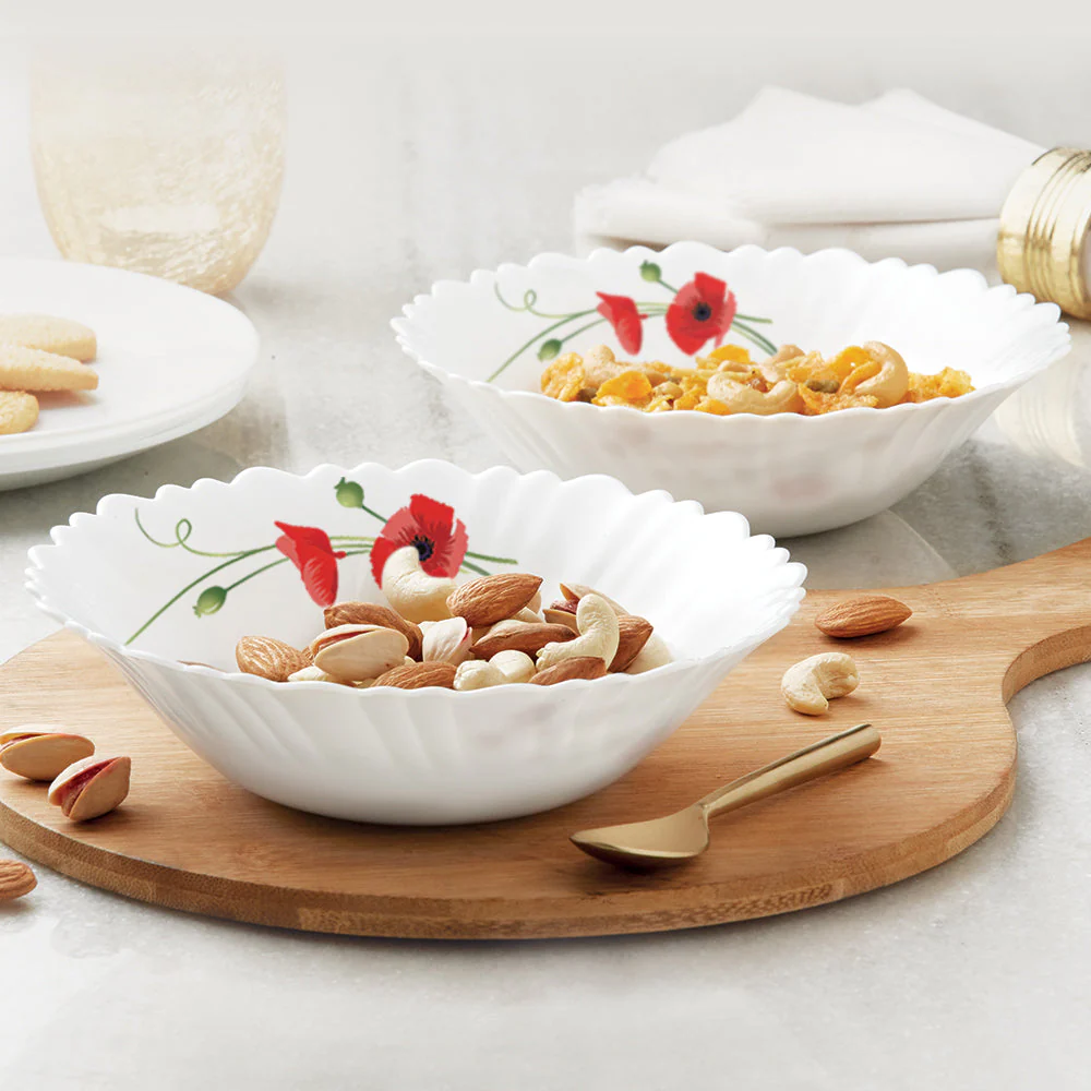 Red Carnation Multipurpose Bowl, 2 pc Set