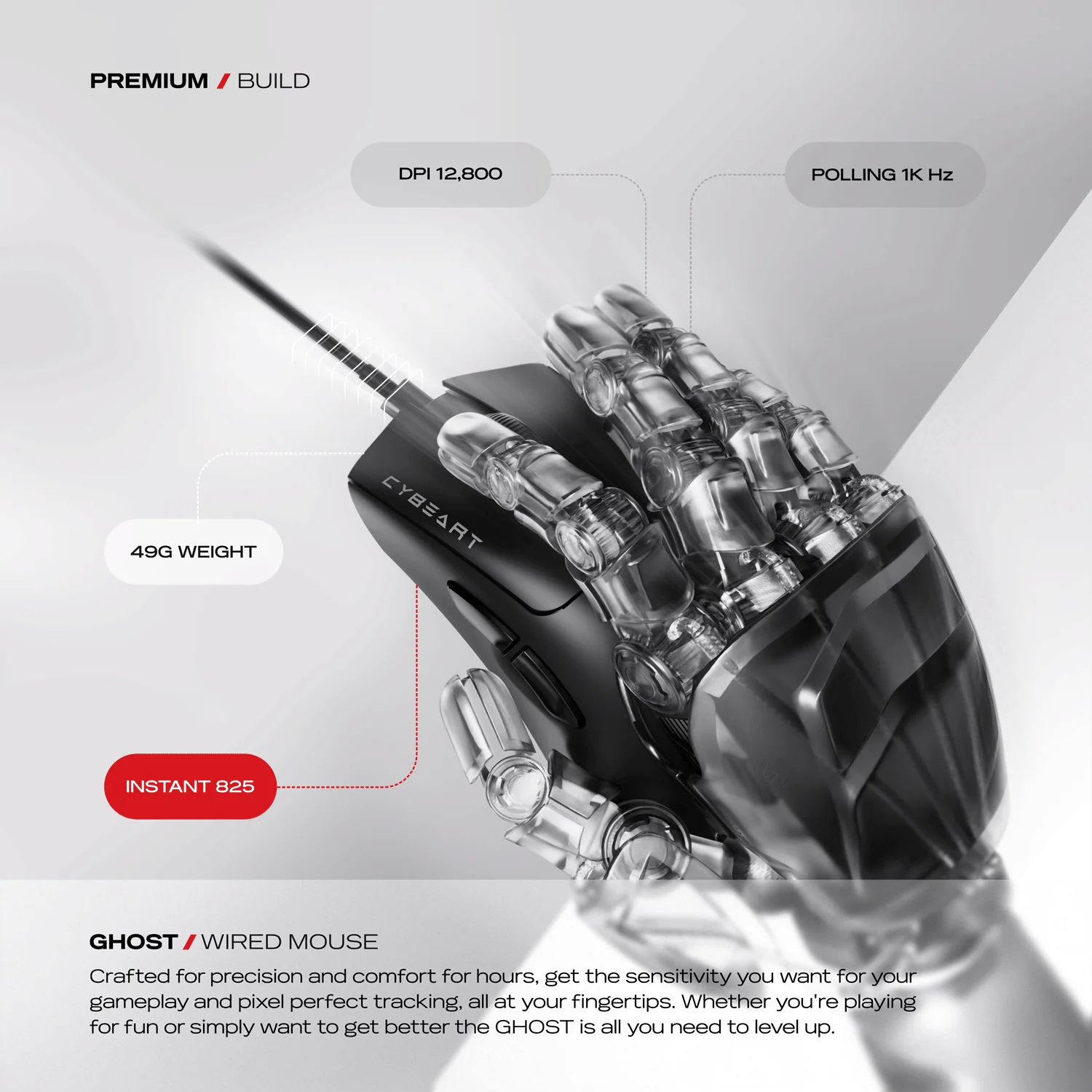 Ghost | 49g Ultra-light Wired Gaming Mouse