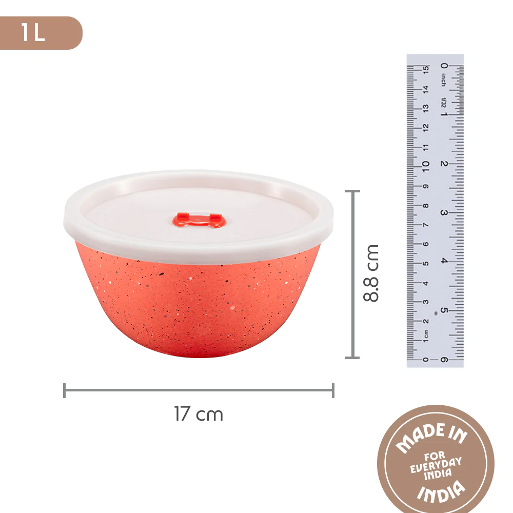 Colors Kube Pink Bowl with Lid